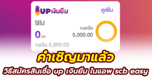 วิธีสมัครสินเชื่อ up ยืมเงินด่วนจากธนาคารไทยพาณิชย์